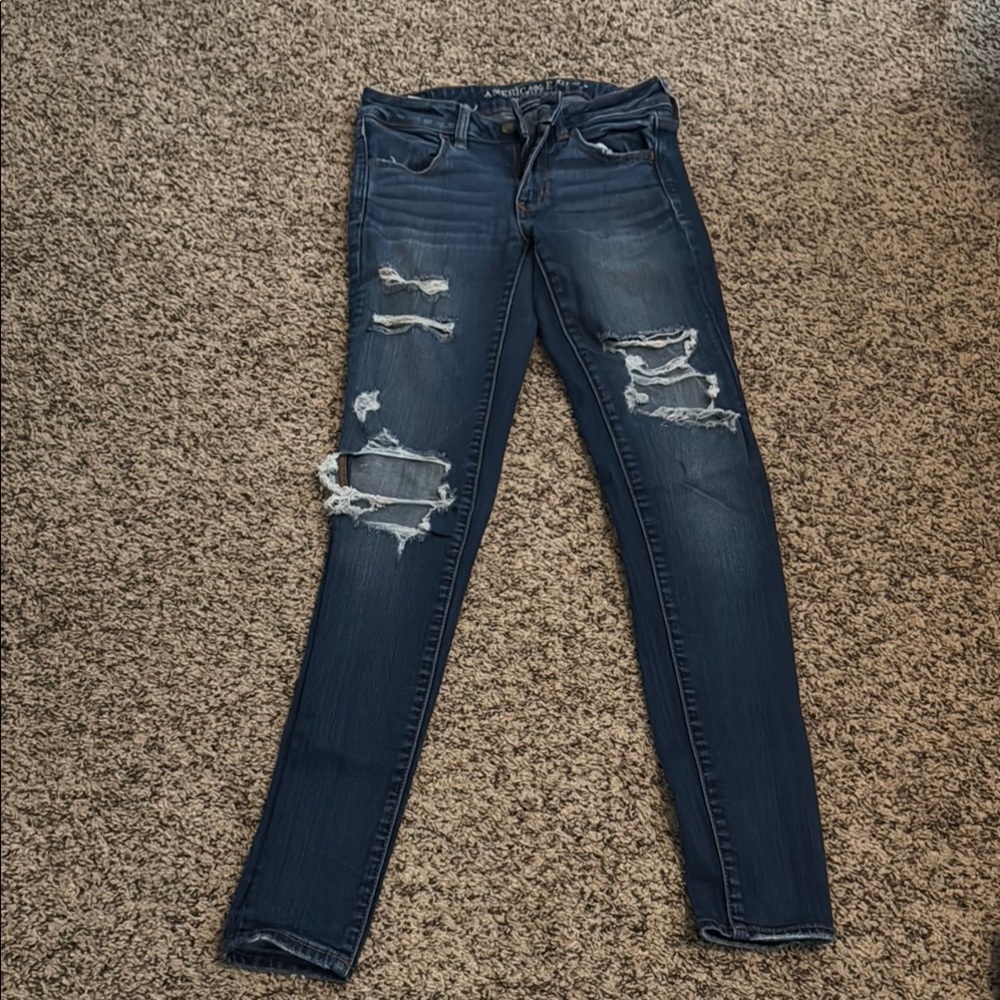 American Eagle Distressed Blue Women's Jeans